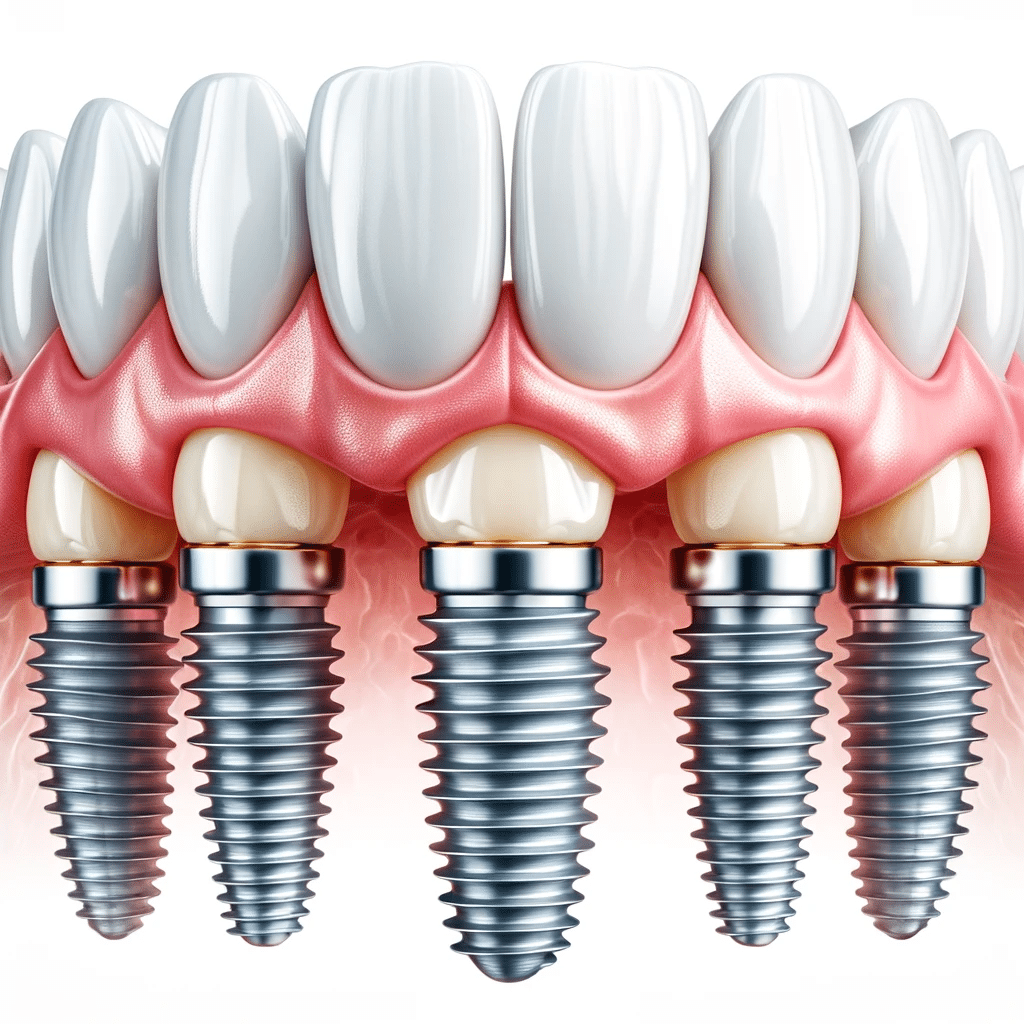 full mouth dental implant illustration
